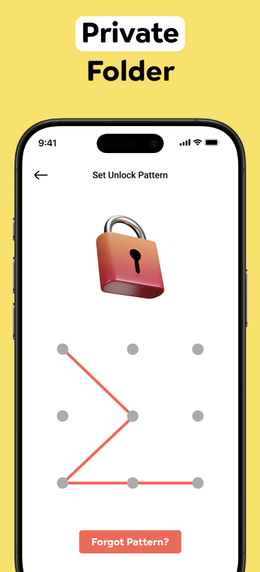 Private folder unlock pattern